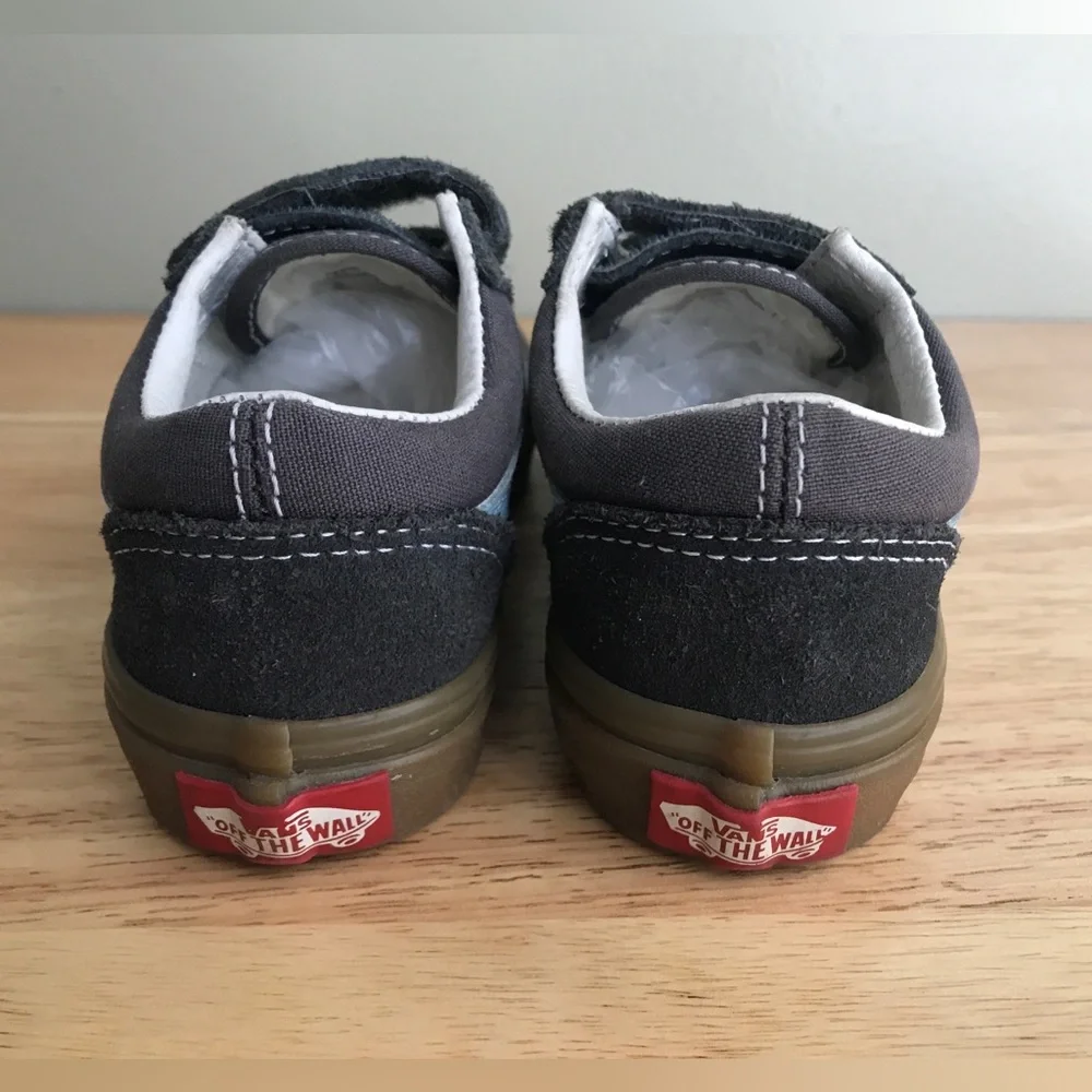 Vans Old Skool Velcro Sneaker Grey Size: US Toddler 11 EUR 27.5 CM 16.5